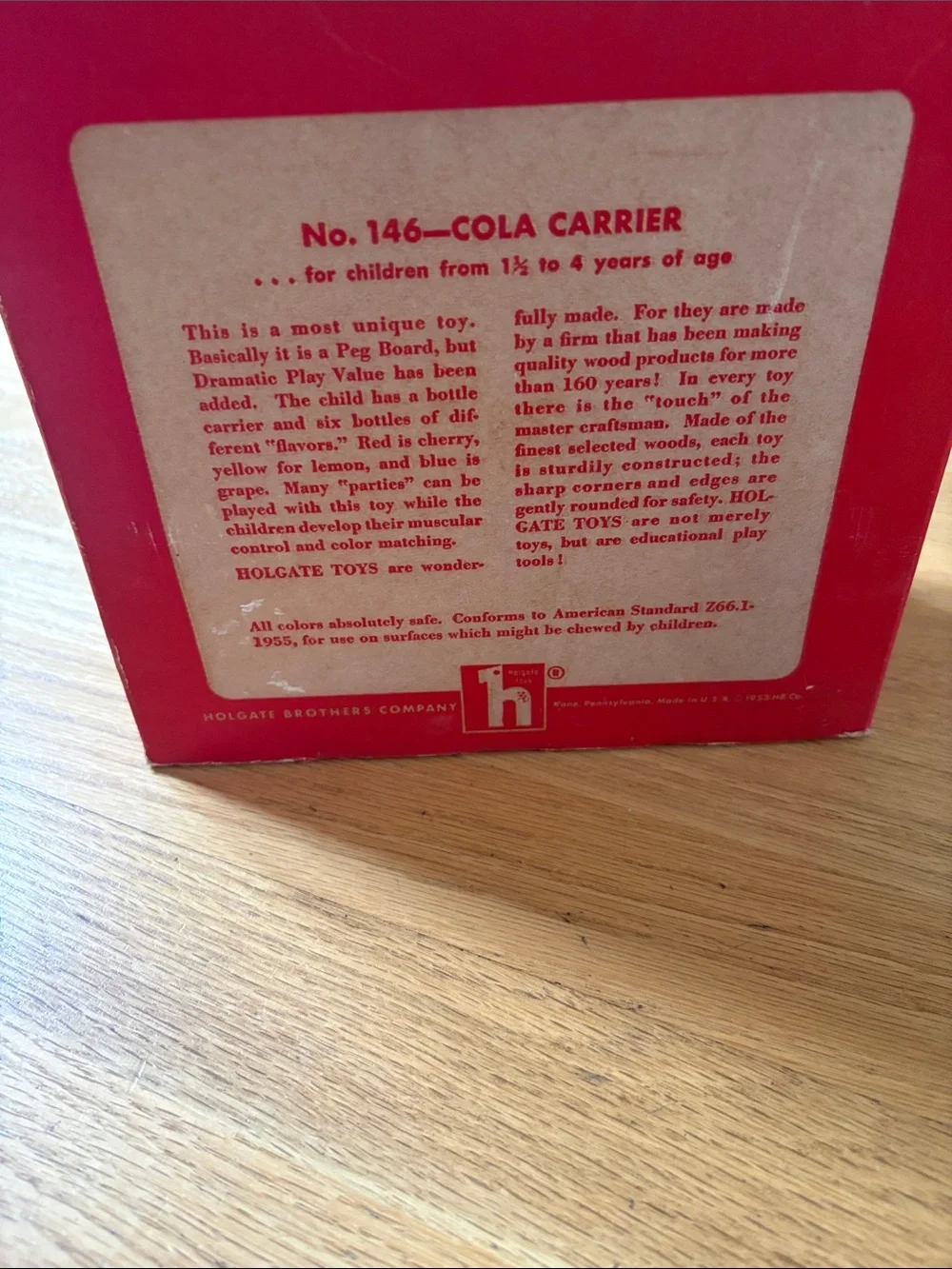 Vintage Holgate Toys Wooden Cola Carrier - No. 146